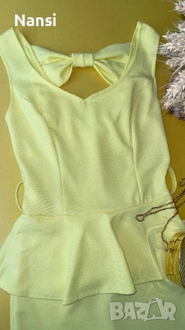 Прекрасна стилна рокля с ефектен гръб с панделка, снимка 2 - Рокли - 50956190