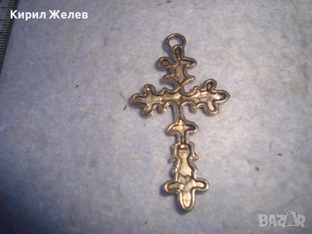 МНОГО КРАСИВ РЕТРО СТИЛ НАГРЪДЕН КРЪСТ ПОСРЕБРЕН 27483, снимка 4 - Колиета, медальони, синджири - 36982825