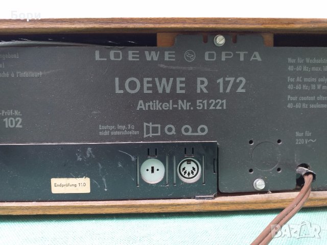 LOEWE OPTA R172  1971г, снимка 9 - Радиокасетофони, транзистори - 29516183
