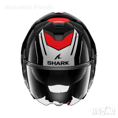 Каска Shark Oxo Rydger Black Silver Red, снимка 6 - Аксесоари и консумативи - 50582309