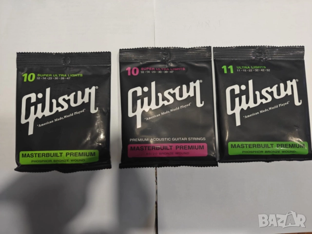GIBSON-струни за акустична китара, снимка 4 - Китари - 52155796