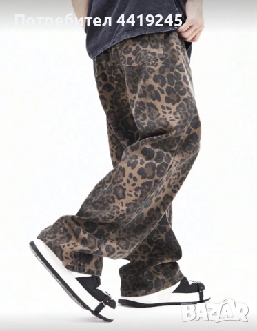 Мъжки дънки в леопардов принт , снимка 3 - Дънки - 52858810