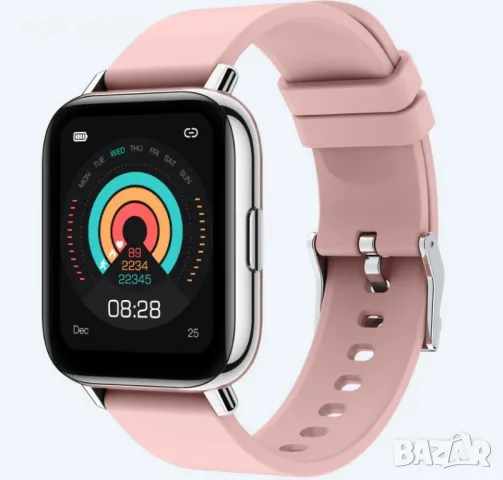 Смарт часовник Glory Fit Smart Watches- розов, снимка 3 - Смарт гривни - 49156788