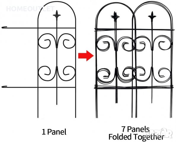 Декоративна ограда 0.8 х 3.65м DA118, снимка 3 - Огради и мрежи - 36820527