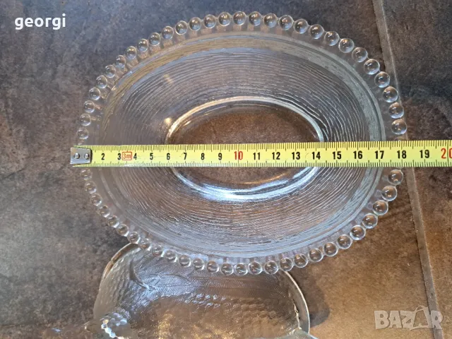 ретро стъклена бонбониера кокошка  7/2, снимка 5 - Аксесоари за кухня - 49778440