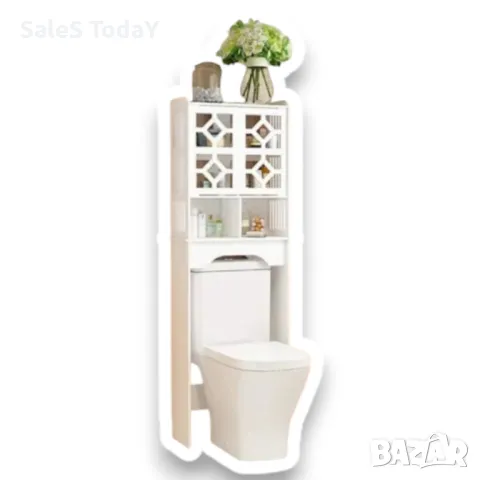 Шкафче за баня, Етажерка за съхранение, над тоалетна чиния, 150см