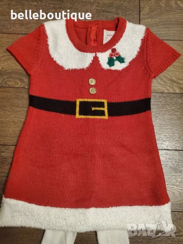 Страхотен коледен комплект от 3 части за момиченце 86 см., снимка 4 - Комплекти за бебе - 38537140