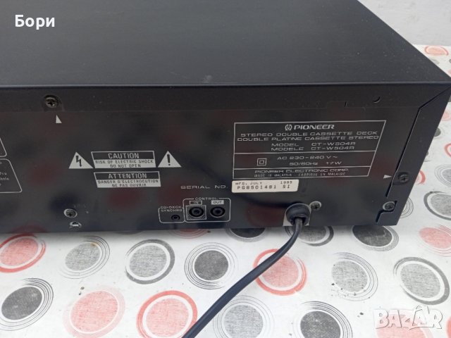 PIONEER CT-W 504R Двукасетен дек, снимка 11 - Декове - 39317413
