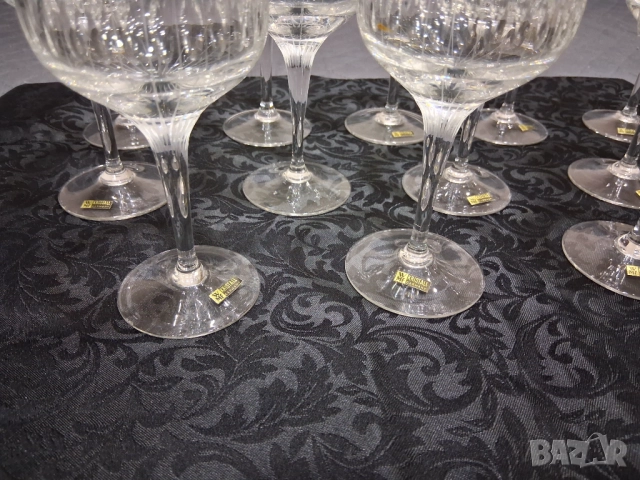 Комплект 12 чаши немски кристал WMF, снимка 7 - Антикварни и старинни предмети - 51937744