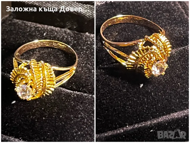 Златен пръстен циркон zlaten prasten gold 585 14 карата, снимка 6 - Пръстени - 47624961