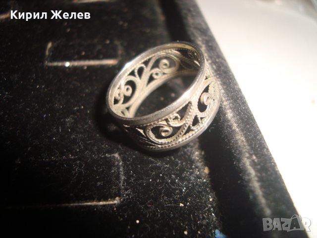 АРТ ДЕКО СРЕБЪРЕН ФИЛИГРАНЕН МАЙСТОРСКА АЖУРНА ЮВЕЛИРНА ИЗРАБОТКА НЕЖЕН ПРЪСТЕН СРЕБРО 17073, снимка 13 - Антикварни и старинни предмети - 31196134