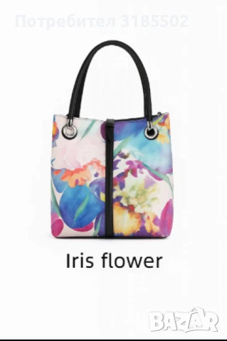 Дамски чанти с флорален цветен мотив, снимка 6 - Чанти - 50879380