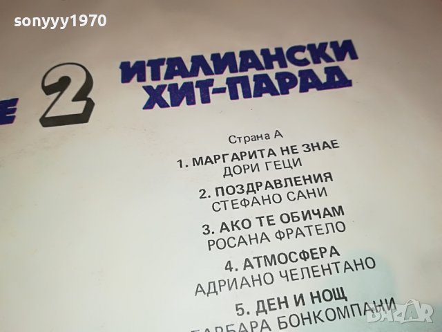 ИТАЛИАНСКИ ХИТ-ПАРАД 1506222027, снимка 9 - Грамофонни плочи - 37098820
