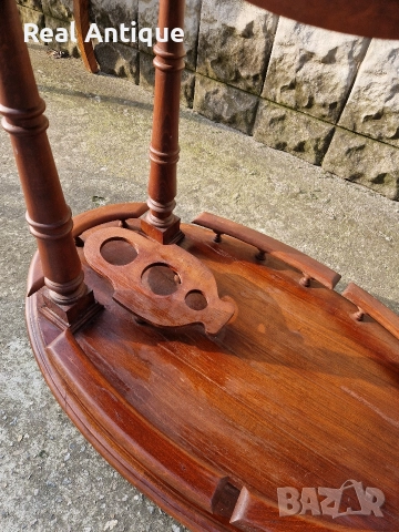 Страхотна антикварна белгийска количка за сервиране масив дърворезба , снимка 8 - Антикварни и старинни предмети - 52653390