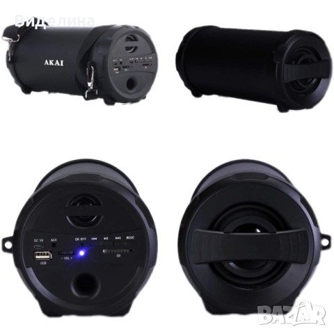Преносима тонколона AKAI ABTS-12C 10W с Bluetooth. LED светлини. USB слот, снимка 5 - Тонколони - 51904030