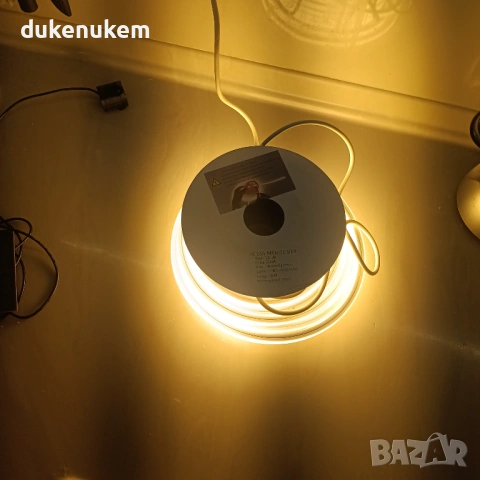 Неонова LED лента 220V – 10 м, Топло бяла 3000K, IP65, снимка 10 - Лед осветление - 53171884