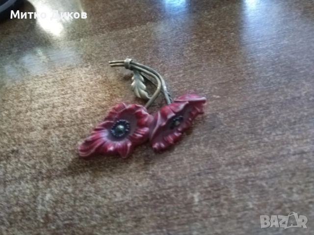 Брошка винтидж цветя , снимка 8 - Антикварни и старинни предмети - 51513857