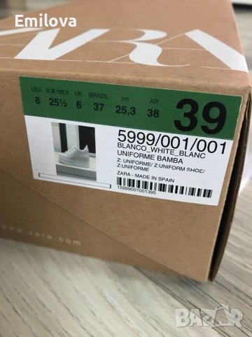 Естествена кожа кецове Zara, снимка 5 - Кецове - 39016004