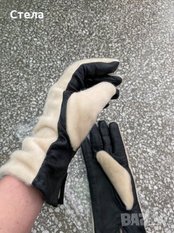 Италиански дамски кожени ръкавици, нови, с етикет, снимка 5 - Ръкавици - 35254525