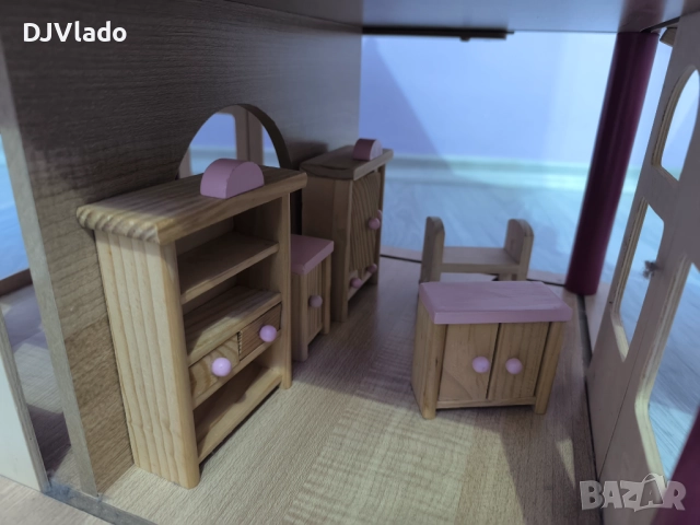 Масивна детска дървена къща за кукли, снимка 5 - Играчки за стая - 51970665