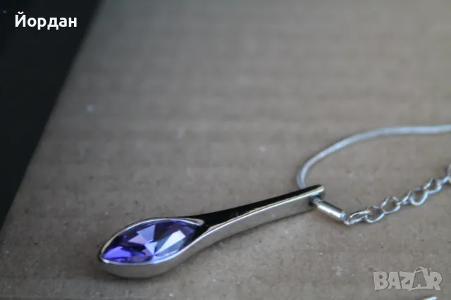 Колие с обеци ''Swarovski'', снимка 8 - Бижутерийни комплекти - 47750825