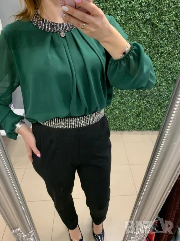 шифонена блуза , снимка 2 - Блузи с дълъг ръкав и пуловери - 50871096