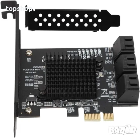 PCI-E към 6 SATA порта 6 Port PCI Express 2.0 SATA III 6Gbps RAID Controller Card, SATA 3.0, снимка 6 - Други - 50501518