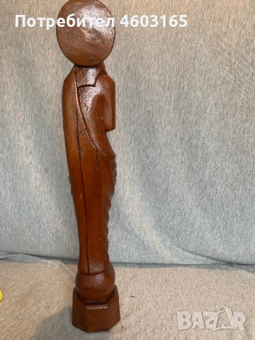 скулптура от резбовано дърво – Дева Мария с младенеца, снимка 5 - Статуетки - 53223435