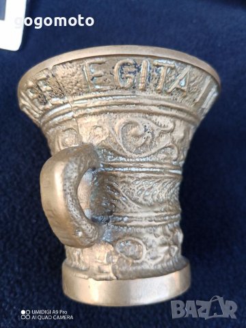 Стара, старинна бронзова чаша, хаванче Арт, Antique 18th Century Bronze Mortar and Pestle , снимка 8 - Други ценни предмети - 37691858