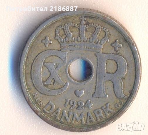 Дания 10 йоре 1924 година, снимка 2 - Нумизматика и бонистика - 38084999