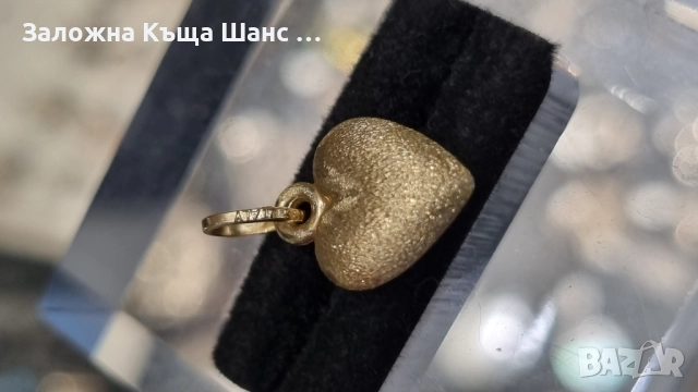 Златна висулка сърце 14К ITALY 585, снимка 3 - Колиета, медальони, синджири - 52807118