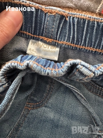 Бебешки дънки и пуловер Майорал, снимка 3 - Комплекти за бебе - 53132411