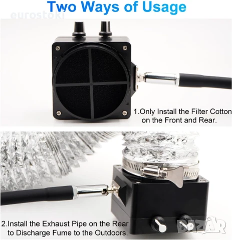 Treedix Абсорбатор за отстраняване на дим от спойка, екстрактор за дим от спойка с регулируема скор, снимка 4 - Други инструменти - 51091932