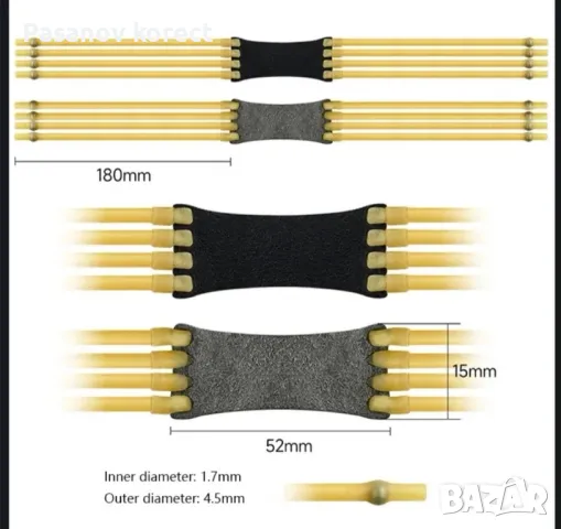 Ластици за прашка с 8 ластика много яки (жилка разпинялка)