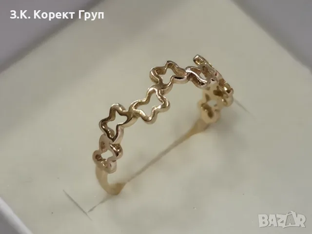 Дамски златен пръстен 14К 585 / 1,00 гр., снимка 2 - Пръстени - 55840980