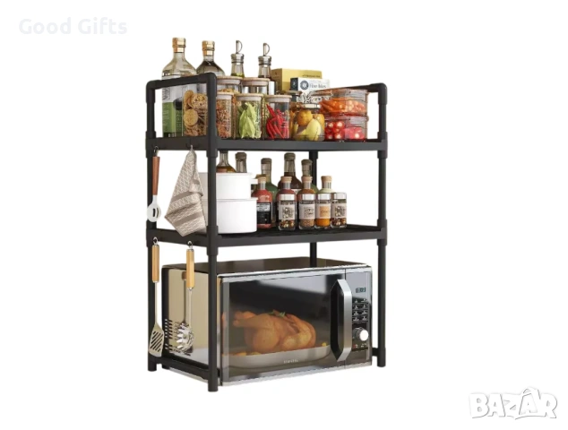 Мултифункционален Кухненски Органайзер на 3 Нива – Максимален Ред във Вашата Кухня