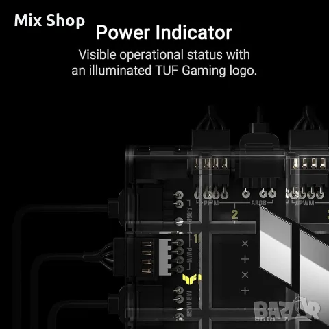 Нов ASUS TUF Gaming ARGB PWM хъб за вентилатори, снимка 5 - Друга електроника - 55726706