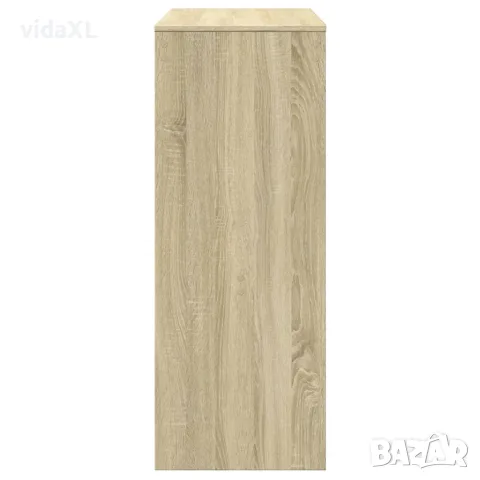 vidaXL Бар маса с рафтове, дъб сонома, 90x40x103,5 см, инженерно дърво, снимка 5 - Маси - 56148197