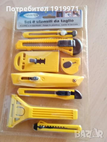 макетни ножчета, шестограми, ролетка, шпатули