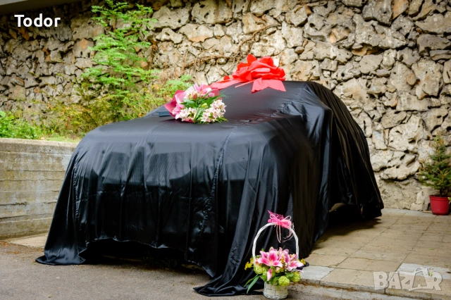 Покривало за кола - празнично, сатен