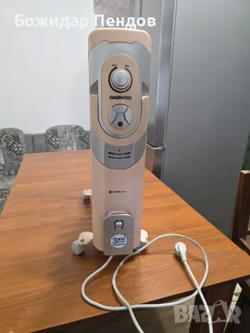 Електрически радиатор с масло Daewoo, 2500 W, НЕРАЗЛИЧИМ ОТ НОВ, почти неизползван
