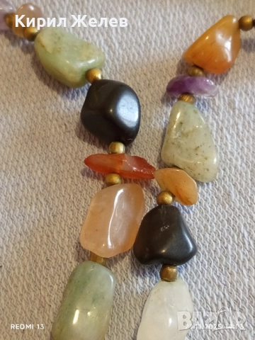 КОЛИЕ ПОЛУСКЪПОЦЕННИ КАМЪНИ РЕТРО СТИЛ НЕЖНО МНОГО КРАСИВО 52188, снимка 4 - Колиета, медальони, синджири - 52492940