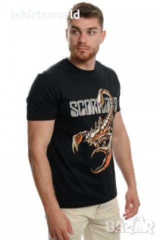 Нова мъжка тениска с дигитален печат на музикалната група Scorpions с гръб, снимка 8 - Тениски - 37699350