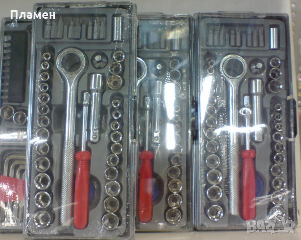 Кутия Сервизни инструменти, гедоре комплект тресчотка - отвертка с 40 накрайн, снимка 7 - Отвертки - 12761712