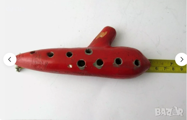 Оригинална глазирана керамика, керамична окарина, флейта, снимка 4 - Антикварни и старинни предмети - 51456753