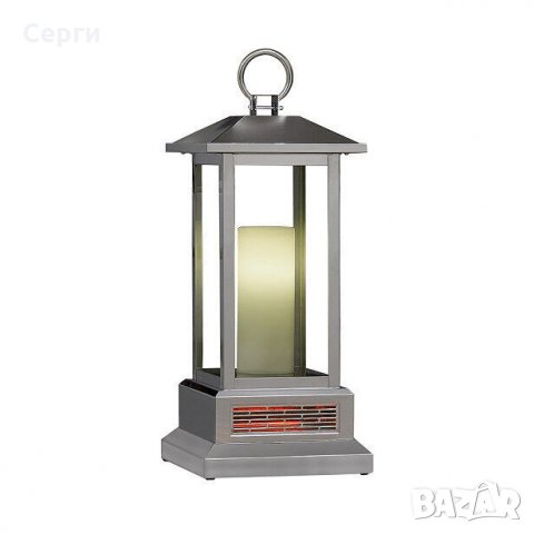 Декоративен фенер инфрачервено кварцово отопление Twin-Star, 1500W, Височина 73см, Черен, снимка 2 - Отоплителни печки - 31678504