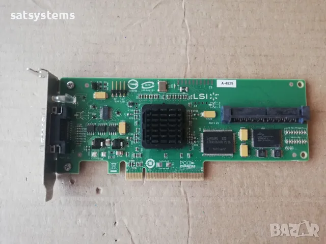 LSI Logic SAS3442E-HP 3 Gb/s SAS RAID Controller Card PCI-E, снимка 1 - Други - 47836395