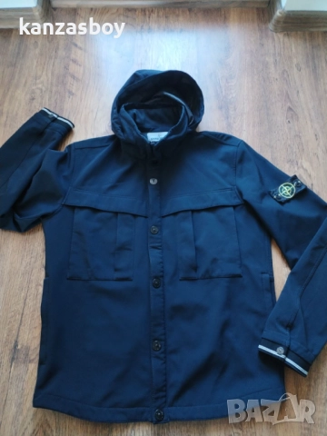 Stone Island 2014 Navy High Neck Soft Shell Jacket - мъжко софтшел яке Л, снимка 6 - Якета - 52850152
