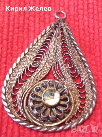 СТАРИНЕН ФИЛИГРАНЕН СРЕБЪРЕН/ПОСРЕБРЕН МЕДАЛЬОН РЪЧНА МАЙСТОРСКА ИЗРАБОТКА 20511, снимка 8 - Колиета, медальони, синджири - 32318681