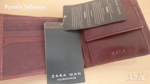 Кожен портфейл ZARA, снимка 5 - Портфейли, портмонета - 51392801